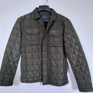 SCOTCH & SODA Amsterdam Couture Army Green Plaid Quilted Jacket